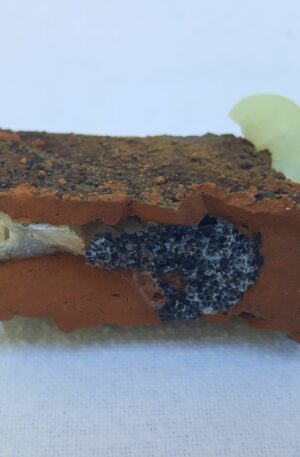 Unique Hematite & Prehnite Mineral Specimen With Red-Brown Matrix