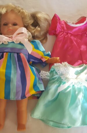 Vintage Claudia Doll With Blonde Hair & 3 Dresses
