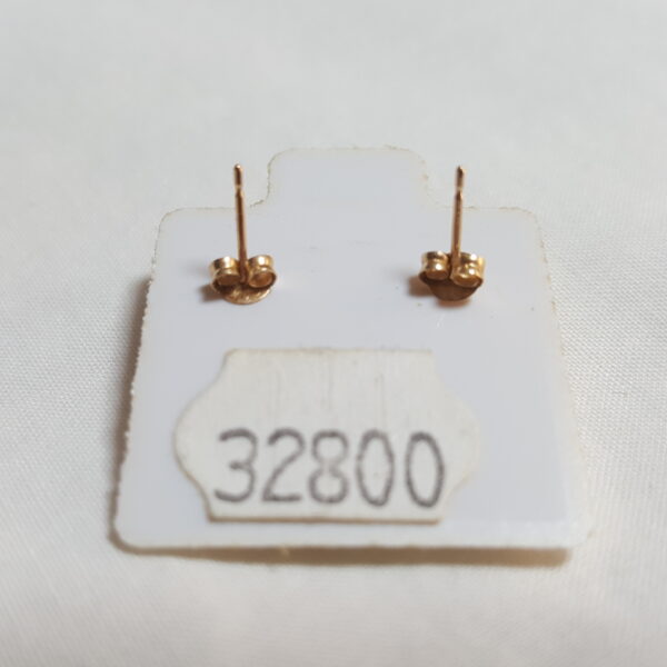 14K Yellow Gold Natural Blue Sapphire Solitaire Stud Earrings Vintage Round 5mm 1/2 Ct Each - Image 5