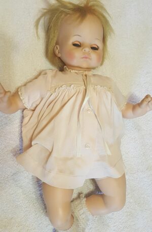 Vintage Madame Alexander Baby Doll 1970s With Sleep Eyes & Blonde Hair