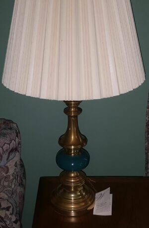 Pair of Green Westwood Ceramic Lamps – Bold Vintage Elegance