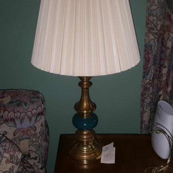 Pair of Green Westwood Ceramic Lamps – Bold Vintage Elegance