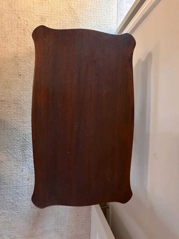 Antique Weiman Mahogany 2 Tier Side or Game Table Queen Anne or Federal Style w/Claw Feet - Image 2