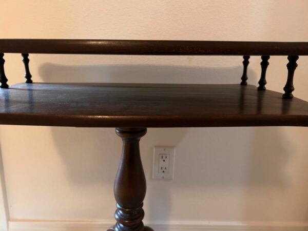 Antique Weiman Mahogany 2 Tier Side or Game Table Queen Anne or Federal Style w/Claw Feet - Image 3
