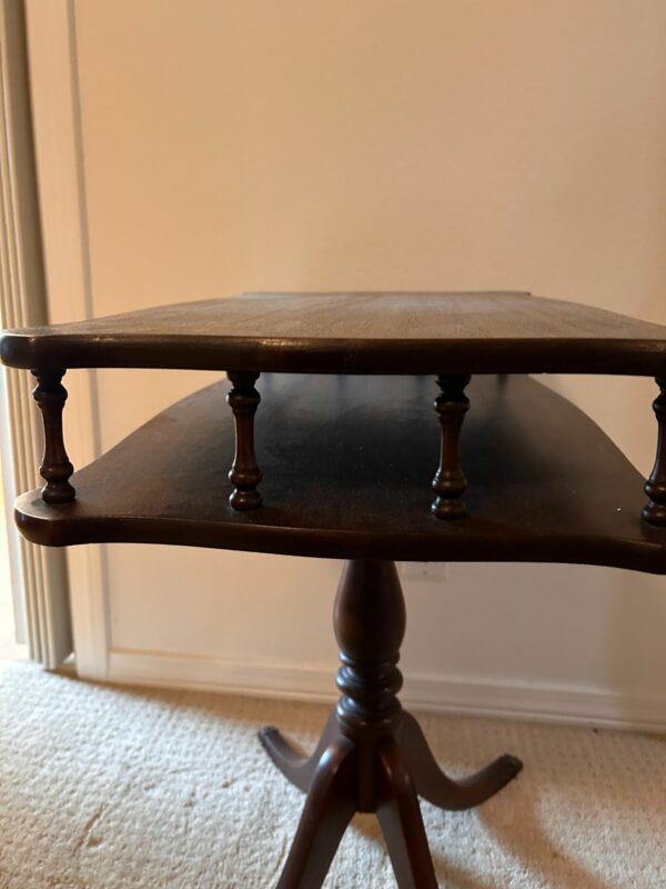 Antique Weiman Mahogany 2 Tier Side or Game Table Queen Anne or Federal Style w/Claw Feet - Image 7