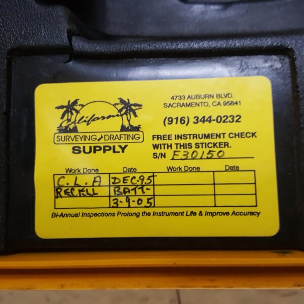 Topcon ET-1 Surveying Total Station w/ Case - BATTERY CHARGED & WORKING - Image 9