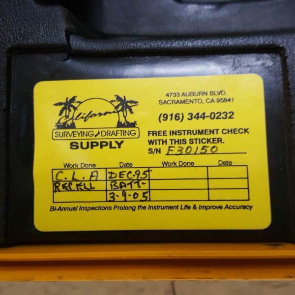 Topcon ET-1 Surveying Total Station w/ Case - BATTERY CHARGED & WORKING - Image 9