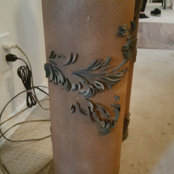 MCM Wallpaper Printer Roll Floor Lamp  50" Tall - Image 3