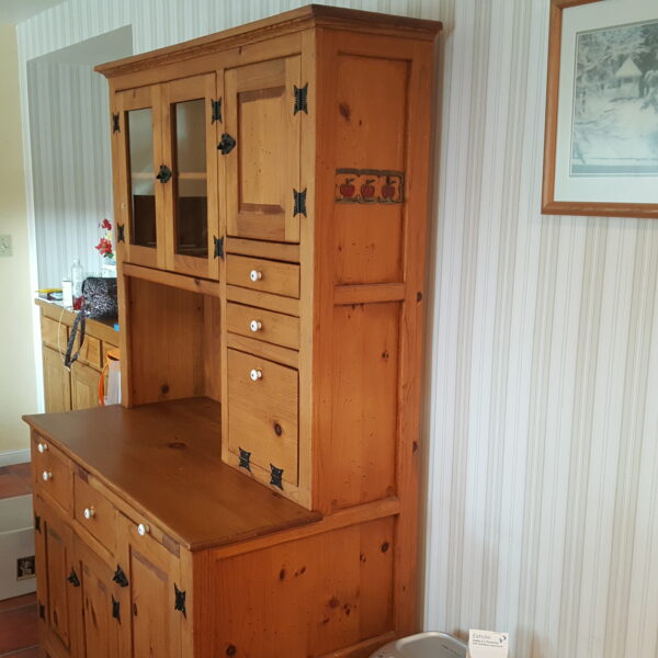 Handcrafted Rustic Amish Hoosier Cabinet – Vintage Kitchen Hutch & Bakers Buffet - Image 5