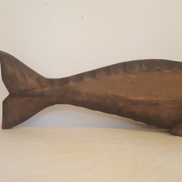 Rustic Nautical Handcrafted Folk Art Style Wooden Whale Wall Art Decor 35" x 93.5" - Image 8