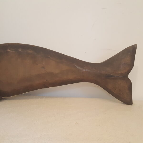 Rustic Nautical Handcrafted Folk Art Style Wooden Whale Wall Art Decor 35" x 93.5" - Image 9