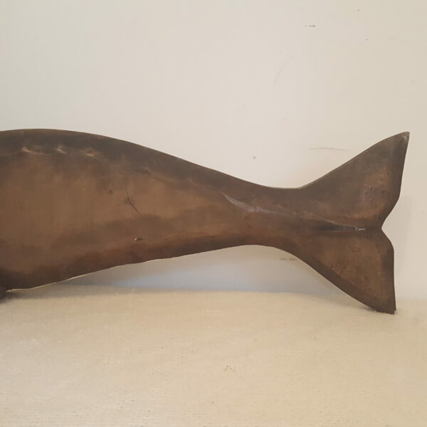 Rustic Nautical Handcrafted Folk Art Style Wooden Whale Wall Art Decor 35" x 93.5" - Image 9