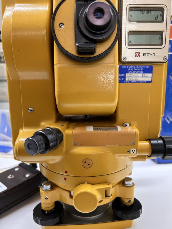 Topcon ET-1 Surveying Total Station w/ Case - BATTERY CHARGED & WORKING - Image 3