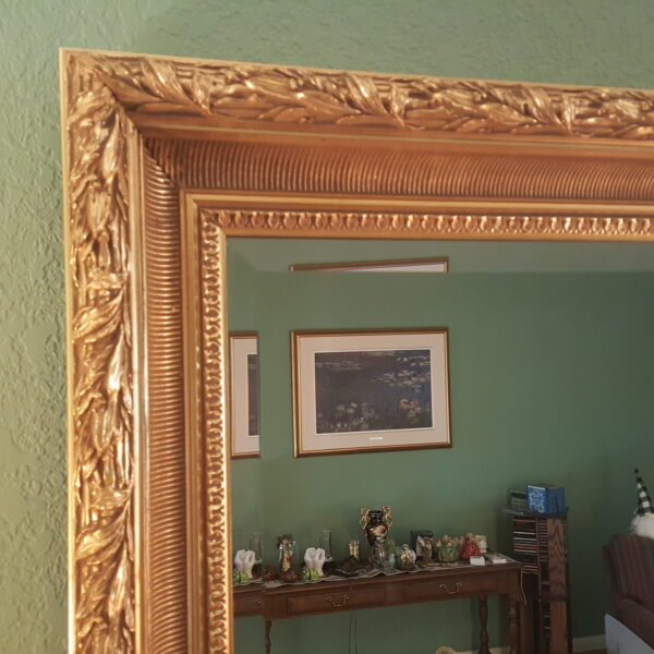 La Barge Beveled Mirror – Gilt Gold Frame, Hollywood Regency Style - Image 4