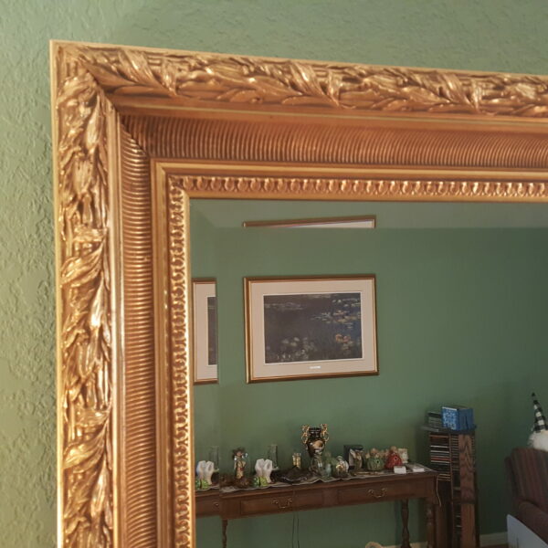 La Barge Beveled Mirror – Gilt Gold Frame, Hollywood Regency Style - Image 4