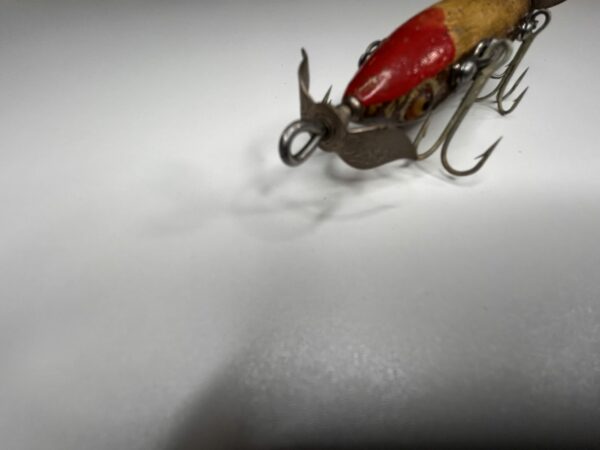 Antique Heddon Dowagiac 5-Hook Minnow Fishing Lure – Early 1900s Wood Body, Glass Eyes - Image 7