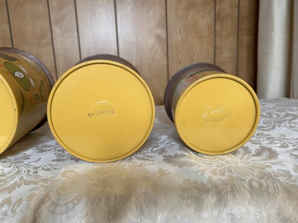 Sunlit Nostalgia | Vintage Ransburg Yellow Kitchen Canister Set (4) – Hand Painted Charm - Image 7