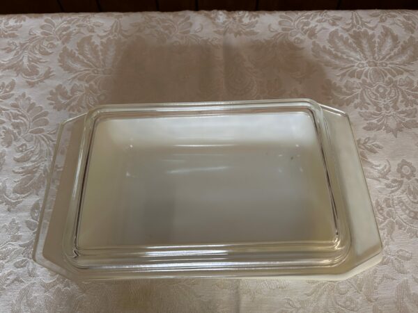 Harvest Charm | Vintage Pyrex Yellow Casserole with Black Amish Butterprint – Brass Cradle Included - Image 10