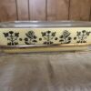 Harvest Charm | Vintage Pyrex Yellow Casserole with Black Amish Butterprint – Brass Cradle Included - Image 3