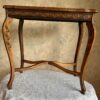 Vintage French-Style Carved Accent Table – Walnut Finish, Cabriole Legs - Image 3