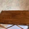 Vintage French-Style Carved Accent Table – Walnut Finish, Cabriole Legs - Image 5