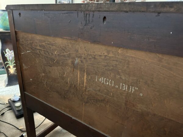 Intricate Carved Vintage Storage Sideboard With Decorative Scrollwork Panels - Image 7