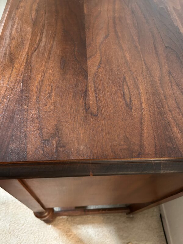 Intricate Carved Vintage Storage Sideboard With Decorative Scrollwork Panels - Image 3
