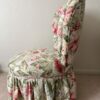 Floral Slipper Chair – Tufted Heart Back & Ruffled Skirt - Image 3
