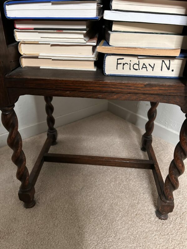 Antique Walnut Bedside Cabinet – Barley Twist Legs, Carved Front - Image 17