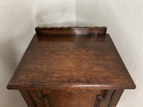 Antique Walnut Bedside Cabinet – Barley Twist Legs, Carved Front - Image 7