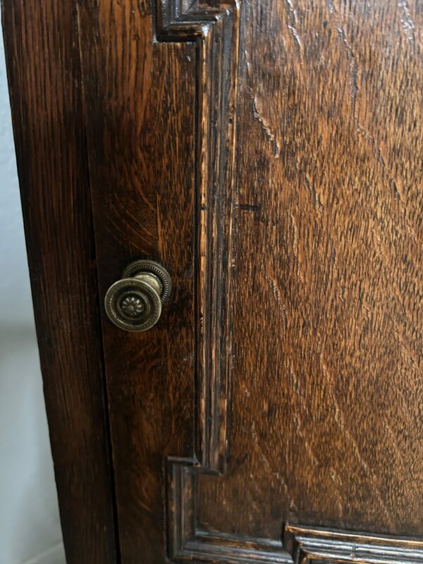 Antique Walnut Bedside Cabinet – Barley Twist Legs, Carved Front - Image 15