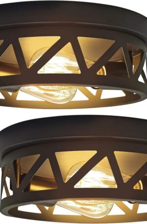 Farmhouse Ceiling Light Fixture 10.83" 2-Pack, for Hallway Kitchen Hallway Entryway, E26 Base
