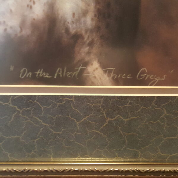 “On The Alert Three Greys” – Signed & Numbered Arabian Horse Print by Deborah Rush (Framed) - Image 3