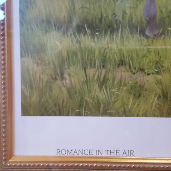 Romance in the Air – Hand-Signed Mary Haggard Limited Edition | White Arabians in Bloom 30x26 Framed - Image 4