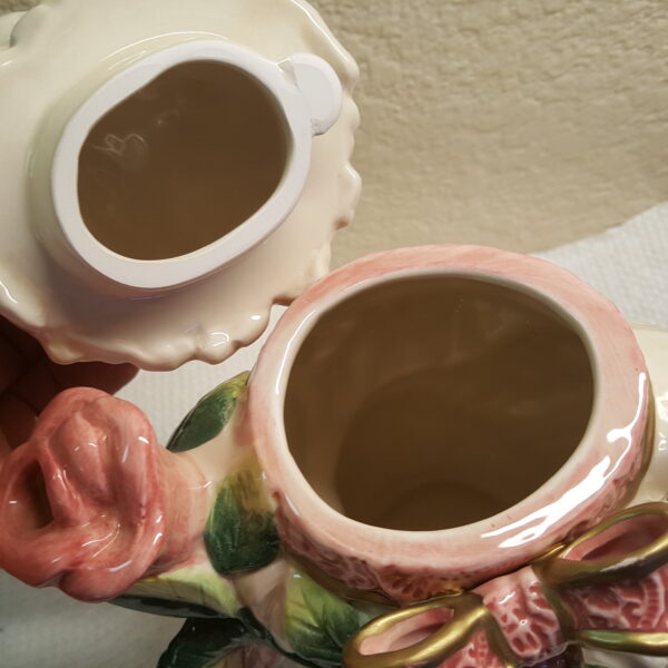 Fitz and Floyd Essentials “Kittens & Roses” Persian Cat Teapot – Handcrafted Ceramic - Image 6