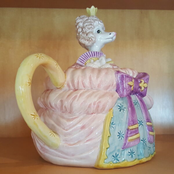 Fitz and Floyd Madame Pompidog Teapot – 1990 Poodle in Gown Reigning Cats & Dogs - Image 2