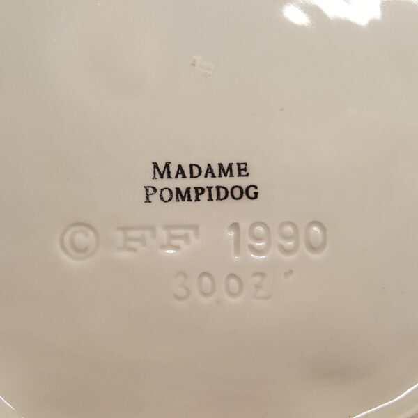 Fitz and Floyd Madame Pompidog Teapot – 1990 Poodle in Gown Reigning Cats & Dogs - Image 6