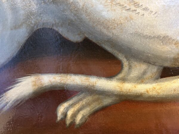 Majestic Greyhounds Portrait in Ornate Gilt Frame – Oversized Decorative Wall Art, Signed “Hayward” - Image 4