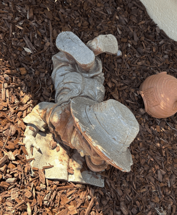 Boy Reading Garden Statue – Aged Terra Cotta Look – 20” Long - Image 3