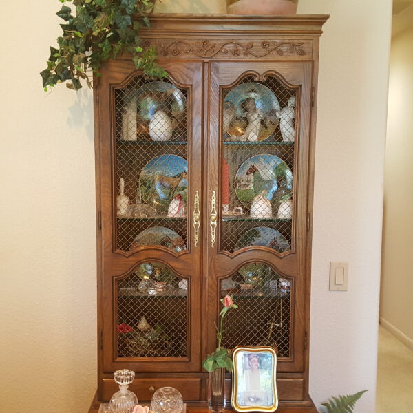 Legacy Craft in Two Parts – Baker Furniture Curio & Writing Desk with Brass Accents - Image 6