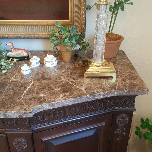 Bernhardt Mahogany Sideboard with Marble Top – Elegant Traditional Design - Image 7