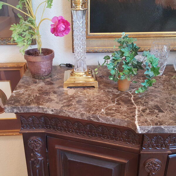 Bernhardt Mahogany Sideboard with Marble Top – Elegant Traditional Design - Image 5