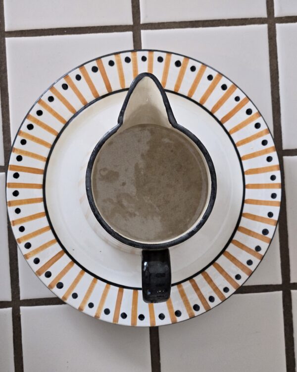 Atelier Primavera France Art Deco Pitcher & Plate Set – Hand Painted, Signed - Image 4