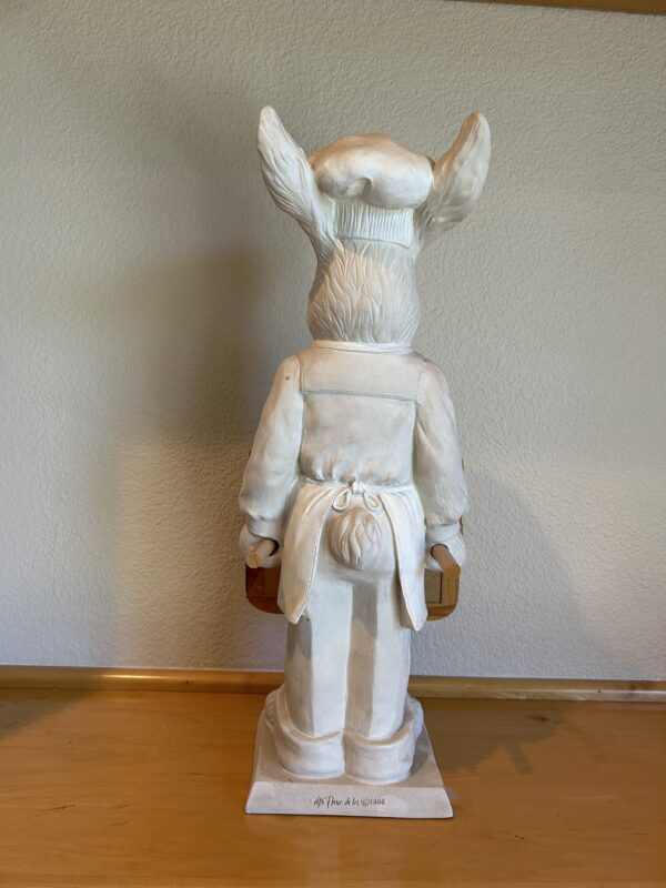 Whisker-Wise & Ready to Serve – 1998 Fleur de Lis Rabbit Chef with Chalkboard (25") - Image 5