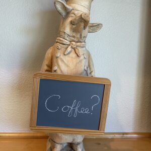 Rustic Charm and a Wink – 'Coffee?' Pig Chef Figurine (25”)