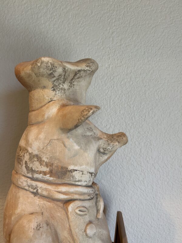 Rustic Charm and a Wink – 'Coffee?' Pig Chef Figurine (25”) - Image 5