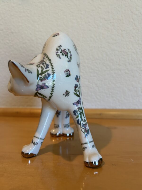 Whimsy in Porcelain – Portmeirion Studio Floral Cat Figurine - Image 4
