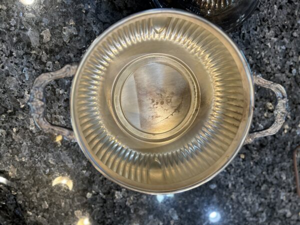 Heirloom Hospitality – Sheridan Silverplate Tureen Warmer with Glass Bowl & Ornate Stands (5-Piece Set) - Image 4