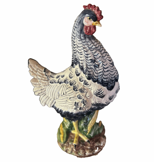 Farmhouse Grandeur – Hand-Painted Italian Ceramic Hen from Vietri (19”)